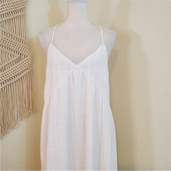 Aerie | White Strappy Maxi Dress | Size Large - Picture 3 of 9